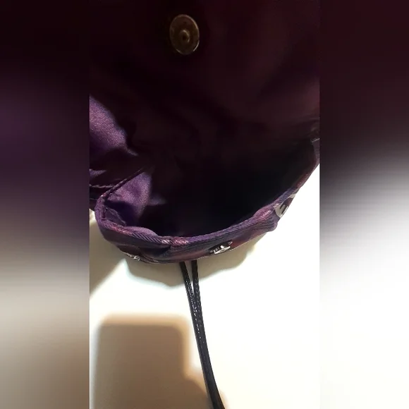 Coach Purple and Red Plaid Crossbody Bag - Picture 8 of 14